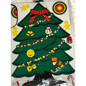 Christmas Tree House with 22 Hanging Ornaments 14" Tree New Cardboard Family Fun